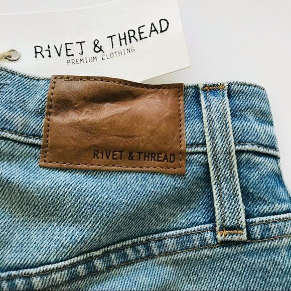 New! Madewell Rivet & Thread 11" High Rise Japanese Gordon Wash Skinny Jeans - Picture 13 of 15
